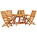 Set da Pranzo per Giardino 5 pcs Marrone - Foto miniatura 3
