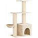 Albero per gatti con pali per graffiare in sisal Crema 133 cm - Foto miniatura 1