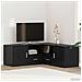 Mobile angolare con cassetto Rovere Nero 200 x 40 x 45 cm - Foto miniatura 2