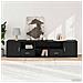 Mobile angolare con cassetto Rovere Nero 200 x 40 x 45 cm - Foto miniatura 4