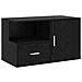 Mobile angolare con cassetto Rovere Nero 200 x 40 x 45 cm - Foto miniatura 8