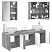 Set di Armadi da Bagno 5 pcs Sonoma grigio Legno ingegnerizzato - Foto miniatura 3