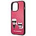 Karl Lagerfeld Klhcp13lpcuskcp Custodia Per Iphone 13 Pro / 13 6,1 Fucsia /striscia Ikonik Karl & Choupette - Foto miniatura 6
