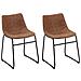 Set Di 2 Sedie In Tessuto Marrone Batavia - Foto miniatura 1