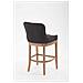 Sgabello Legno Lakewood Antico-Chiaro - Sgabello Alto Vintage in Tessuto - Sedia Bar Chesterfield con Poggiapiedi Alt. 74 cm Nero - Foto miniatura 4