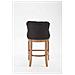 Sgabello Legno Lakewood Antico-Chiaro - Sgabello Alto Vintage in Tessuto - Sedia Bar Chesterfield con Poggiapiedi Alt. 74 cm Nero - Foto miniatura 5