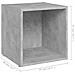 Mobili Porta TV 2pz Grigio Cemento 37x35x37cm Legno Multistrato - Foto miniatura 5