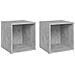 Mobili Porta TV 2pz Grigio Cemento 37x35x37cm Legno Multistrato - Foto miniatura 1