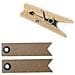 16 Mollette In Legno + 20 Etichette Kraft Con Gagliardetto - Foto miniatura 1