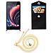 Catena Di Telefoni Cellulari Compatibile Con Htc Desire 10 Lifestyle / Desire 825 In Crema Beige - Coperchio Protettivo In Silicone Con Anelli D'argento, Cinturino In Corda E Custodia Staccabile - Foto miniatura 6