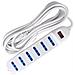 Multipresa Ciabatta Elettrica 6 Posti Con Interruttore Generale Cavo Da 5metri Spina: 10a 250v Presa: 6-way P17/11 - Foto miniatura 1