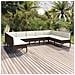 Set Divani Da Giardino 9 Pz Con Cuscini In Polyrattan Marrone - Foto miniatura 1