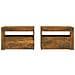 Comodini 2 pz con Luci LED Rovere Fumo 60x35x40 cm - Foto miniatura 3