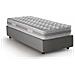 Letto Singolo Caterina, Letto Contenitore Con Rivestimento In Tessuto, 100% Made In Italy, Apertura Frontale, Adatto Per Materasso Cm 80x200, Grigio - Foto miniatura 2