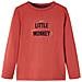 Maglietta Per Bambini Maniche Lunghe Little Monkey Rosso Bruciato 116 - Foto miniatura 1
