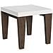 Tavolo Allungabile 90x90/246 Cm Spimbo Mix Piano Bianco Frassino - Gambe Noce - Bianco Frassino /noce - Foto miniatura 1