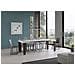 Tavolo Allungabile 90x90/246 Cm Spimbo Mix Piano Bianco Frassino - Gambe Noce - Bianco Frassino /noce - Foto miniatura 3
