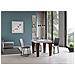 Tavolo Allungabile 90x90/246 Cm Spimbo Mix Piano Bianco Frassino - Gambe Noce - Bianco Frassino /noce - Foto miniatura 4
