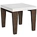 Tavolo Allungabile 90x90/246 Cm Spimbo Mix Piano Bianco Frassino - Gambe Noce - Bianco Frassino /noce - Foto miniatura 5