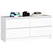 Cassettiera K120, 4 cassetti, 120x40x55 cm, Colore Bianco - Foto miniatura 1
