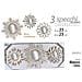 Trade Shop - Set 3pz Specchi Da Parete Decorativi Bianco Oro 25/35cm Specchio Plastica 823923 - Foto miniatura 1