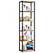 Scaffale stile loft con ripiani in legno, 6 ripiani, 50x32x192 cm, Colore Nero e Quarcia Artisan - Foto miniatura 1