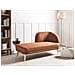 Chaise Longue Versione Destra Tanlay Tessuto Marrone Dorato - Foto miniatura 1