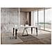Consolle allungabile 90x40/196 cm Riza Small bianco frassino telaio antracite - Foto miniatura 3