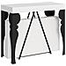 Consolle allungabile 90x40/196 cm Riza Small bianco frassino telaio antracite - Foto miniatura 1
