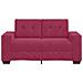 Divano Divanetto Rosso Vino 120 cm in Velluto - Foto miniatura 7