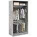 Armadio Grigio Cemento 100x50x200 Cm In Legno Multistrato - Foto miniatura 1