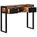 Tavolo Consolle Multicolore 100x35x75cm Legno Massello Recupero - Foto miniatura 3