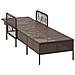 Lettino Prendisole Marrone e panna Rattan PE 157 x 55 x 92 cm - Foto miniatura 5