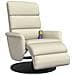 Poltrona Reclinabile Massaggio con Poggiapiedi Crema Similpelle - Foto miniatura 1