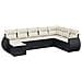 Set Divani da Giardino con Cuscini 8 pz Nero in Polyrattan - Foto miniatura 1