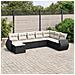Set Divani da Giardino con Cuscini 8 pz Nero in Polyrattan - Foto miniatura 2