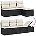 Set Divani da Giardino con Cuscini 8 pz Nero in Polyrattan - Foto miniatura 3