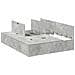 Struttura Letto con Contenitore  Grigio Cemento 150x200 cm - Foto miniatura 1