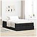 Struttura Letto Pouf con Materasso Nero 120x200 cm in Tessuto - Foto miniatura 3