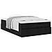 Struttura Letto Pouf con Materasso Nero 120x200 cm in Tessuto - Foto miniatura 4