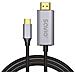 USB-C to HDMI 2.0B cable 2m silver / black gold tips CL-171 cavo HDMI USB C HDMI tipo A (Standard) Nero - Foto miniatura 1