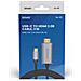 USB-C to HDMI 2.0B cable 2m silver / black gold tips CL-171 cavo HDMI USB C HDMI tipo A (Standard) Nero - Foto miniatura 3