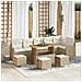 Set Divano da Giardino 10 pcs Beige e Crema 110 x 55 x 71 cm - Foto miniatura 2