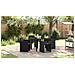 Set da Pranzo per Giardino con cuscino 5 pcs Nero Poly Rattan - Foto miniatura 2