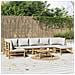 Set Salotto da Giardino 8pz con Cuscini Grigio Chiaro Bambù - Foto miniatura 2