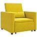 Divano Letto Singolo Giallo 90 x 165 x 87 cm Velluto - Foto miniatura 1