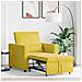 Divano Letto Singolo Giallo 90 x 165 x 87 cm Velluto - Foto miniatura 3