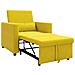 Divano Letto Singolo Giallo 90 x 165 x 87 cm Velluto - Foto miniatura 4