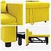 Divano Letto Singolo Giallo 90 x 165 x 87 cm Velluto - Foto miniatura 8