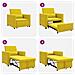 Divano Letto Singolo Giallo 90 x 165 x 87 cm Velluto - Foto miniatura 9